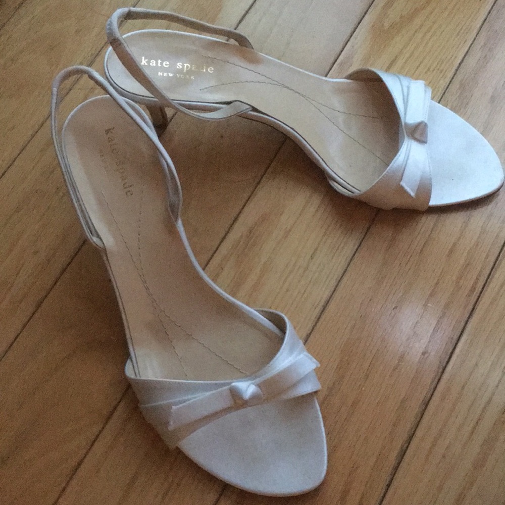 Kate Spade White Slingbacks